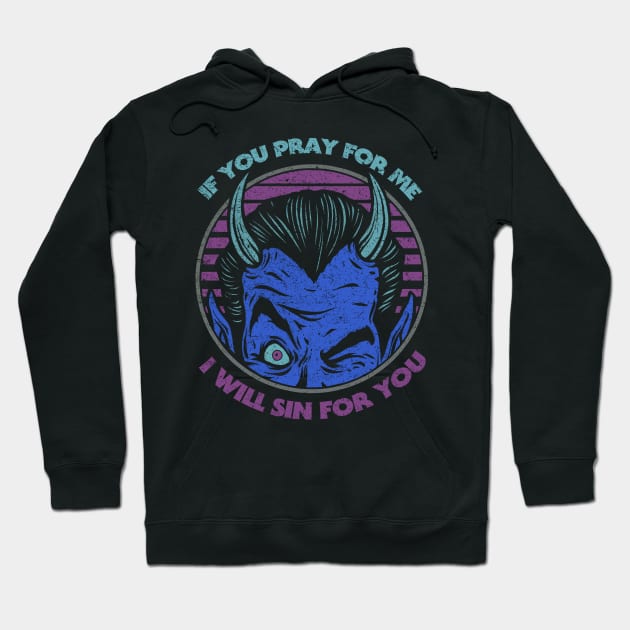 "SIN FOR YOU" BLUE Hoodie by joeyjamesartworx